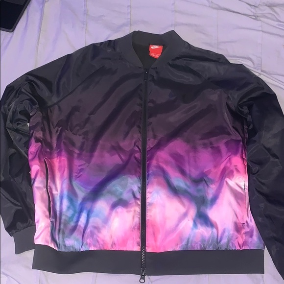 pink nike bomber